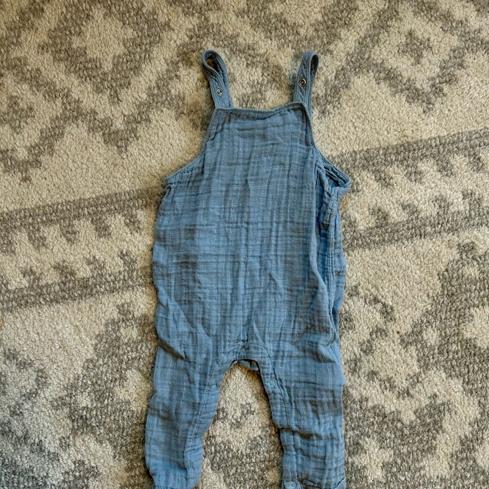 Angel Dear Blue Overalls Baby -Blue